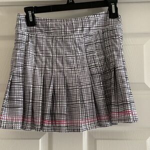 Lucky in Love Black and White Grid Mini Skirt
